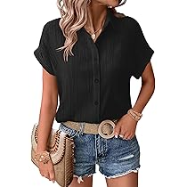 トップス REGULAR COLLAR SHORT SLEEVE SHIRT-LOOSE 61CAdlXs4HL._UY350_.jpg
